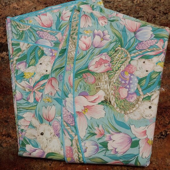 Bardwil Linens Oblong Easter Day Bunny Spring Tablecloth - Picture 1 of 7